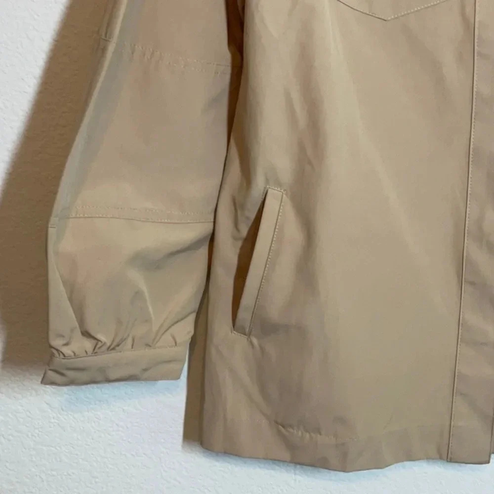 Chico’s Tan Snap Button Down Jacket Size: 8-10 (Chico’s Size 1) - Picture 3 of 10